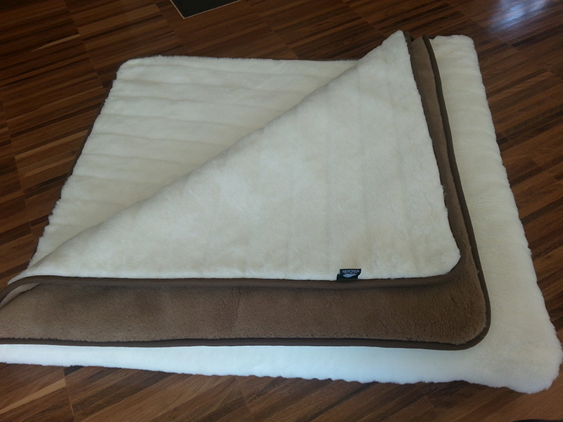 23q Kołdra z wełny Camel Ciemny + Kaszmir Pasy 140x200