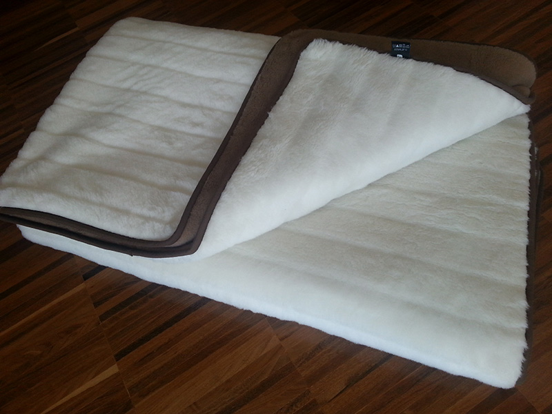 27q Kołdra z wełny Camel Ciemny + Kaszmir Pasy 140x200