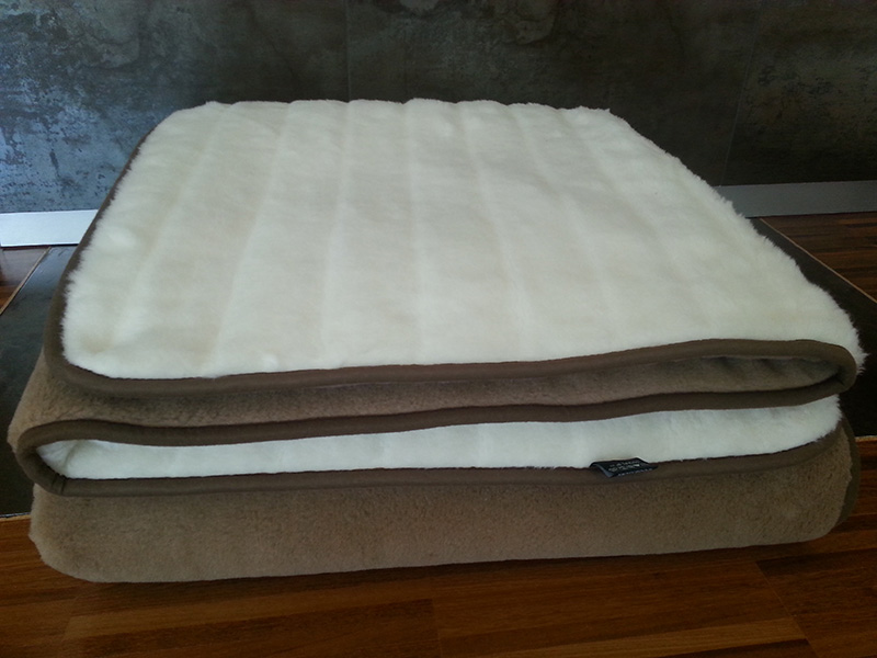 35q Kołdra z wełny Camel Ciemny + Kaszmir Pasy 140x200