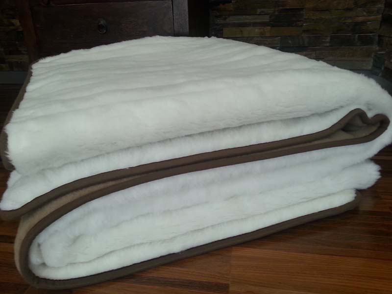 36q Kołdra z wełny Camel Ciemny + Kaszmir Pasy 140x200