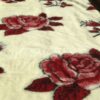 3007 Koc wełniany Merynos Czerwona Rose 140x200