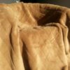4887 Koc wełniany Camel z wełny wielbłądziej CIEMNY PASY 220x200