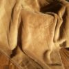 4888 Koc wełniany Camel z wełny wielbłądziej CIEMNY PASY 220x200
