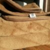 4890 Koc wełniany Camel z wełny wielbłądziej CIEMNY PASY 220x200