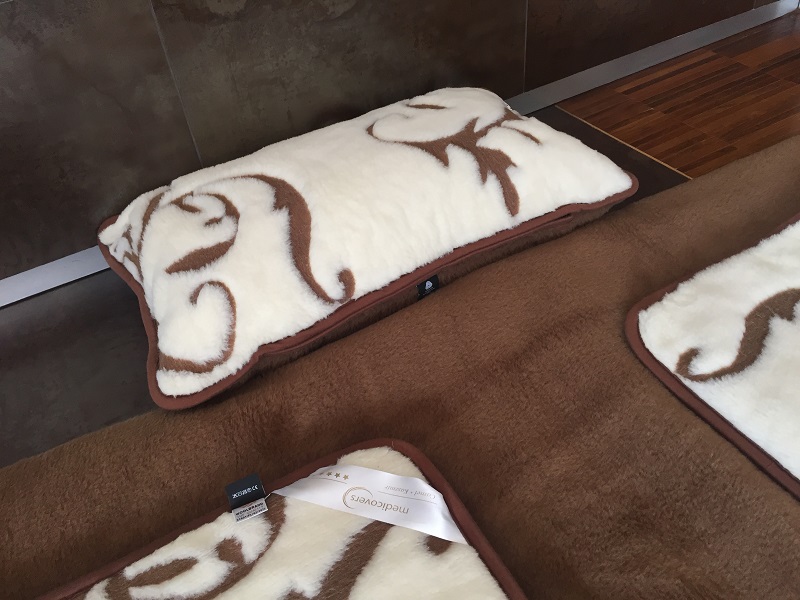 Pościel z wełny Camel Ciemny + Kaszmir Szlachecki 140x200 + Podkład wełniany