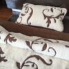 Pościel z wełny Camel Ciemny + Kaszmir Szlachecki 140x200 + Podkład wełniany