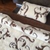 Pościel z wełny Camel Ciemny + Kaszmir Szlachecki 140x200 + Podkład wełniany