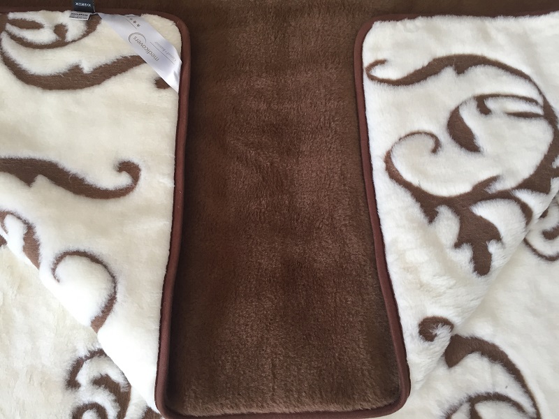 Pościel z wełny Camel Ciemny + Kaszmir Szlachecki 140x200 + Podkład wełniany