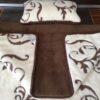 Pościel z wełny Camel Ciemny + Kaszmir Szlachecki 140x200 + Podkład wełniany