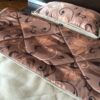 12 Pościel z wełny wielbłądziej Camel Jasny Satyna Kwiat Lotosu 140x200