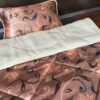 5 Pościel z wełny wielbłądziej Camel Jasny Satyna Kwiat Lotosu 140x200