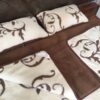 31 Pościel z wełny Camel Ciemny + Kaszmir Szlachecki 240x200 + Podkład wełniany