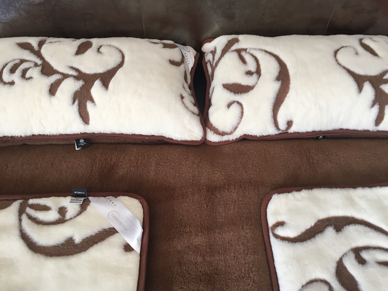 Pościel z wełny Camel Ciemny + Kaszmir Szlachecki 240x200 + Podkład wełniany