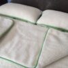 6 Pościel z wełny Merynos Tumbler Green 200x200 + Materac wełniany