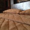 Pościel wełniana Camel z wełny wielbłądziej Pasy 180x200 + Materac wełniany