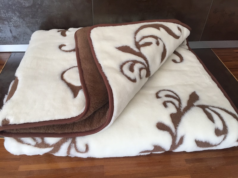 Kołdra z wełny Camel Ciemny + Kaszmir Szlachecki 200x200