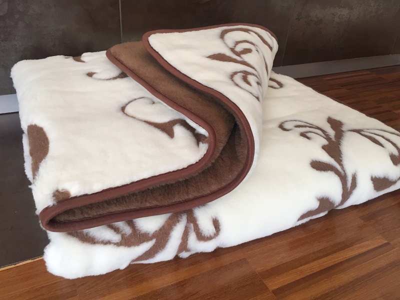Kołdra z wełny Camel Ciemny + Kaszmir Szlachecki 200x200