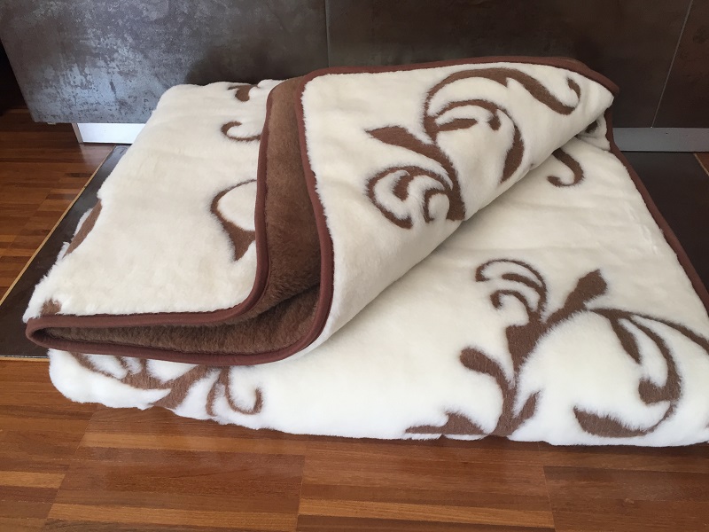 Kołdra z wełny Camel Ciemny + Kaszmir Szlachecki 200x200