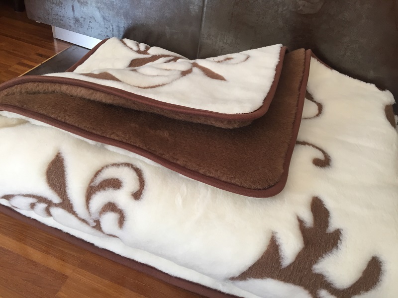 Kołdra z wełny Camel Ciemny + Kaszmir Szlachecki 200x200