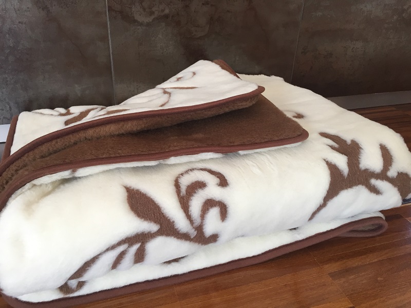 Kołdra z wełny Camel Ciemny + Kaszmir Szlachecki 200x200