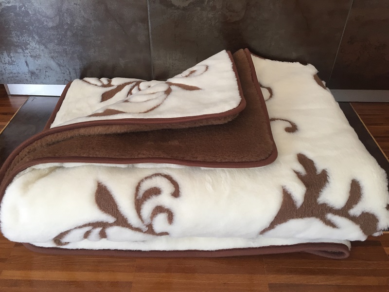 Kołdra z wełny Camel Ciemny + Kaszmir Szlachecki 200x200