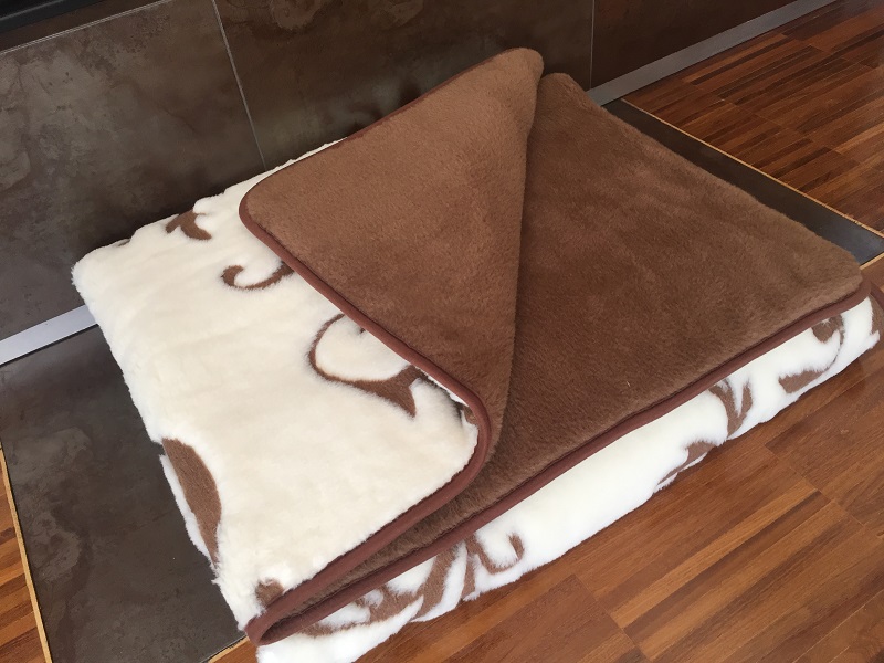 Kołdra z wełny Camel Ciemny + Kaszmir Szlachecki 200x200