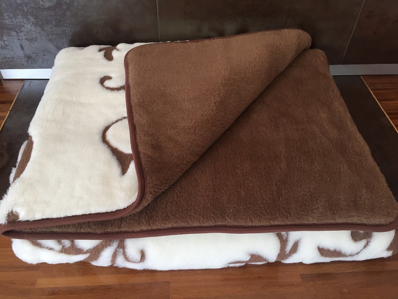 Kołdra z wełny Camel Ciemny + Kaszmir Szlachecki 200x200