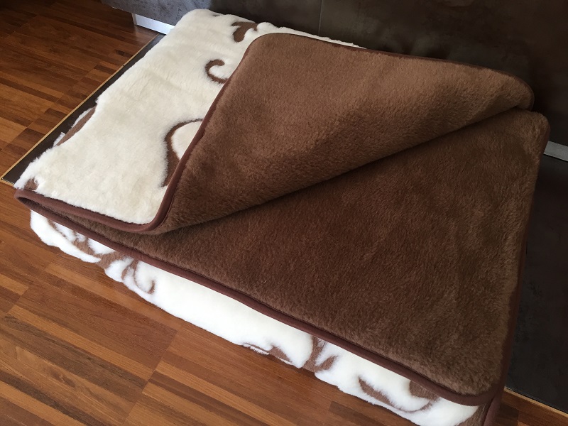 Kołdra z wełny Camel Ciemny + Kaszmir Szlachecki 200x200