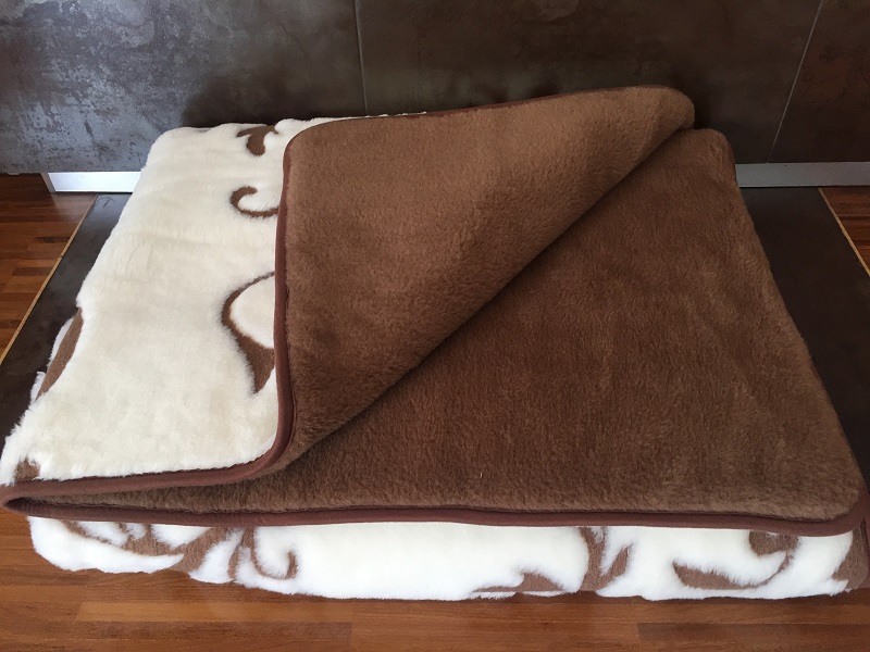 Kołdra z wełny Camel Ciemny + Kaszmir Szlachecki 200x200