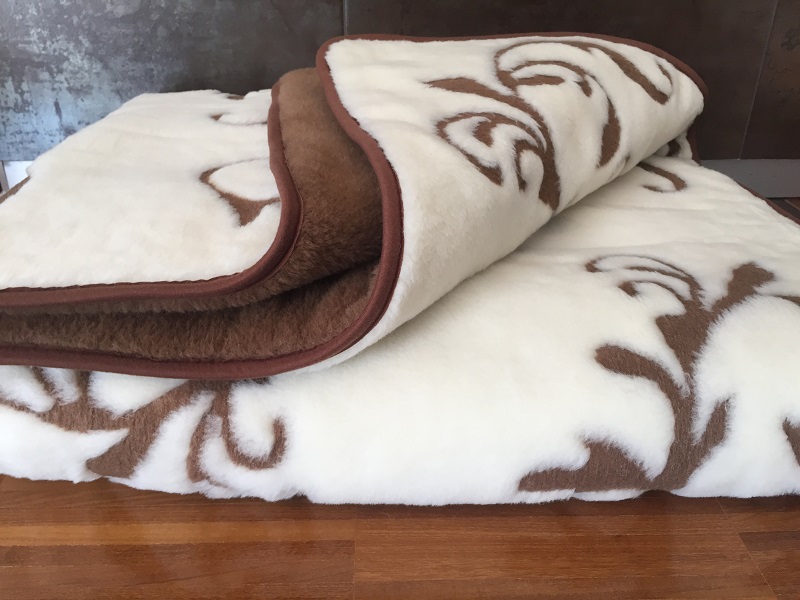 Kołdra z wełny Camel Ciemny + Kaszmir Szlachecki 200x200