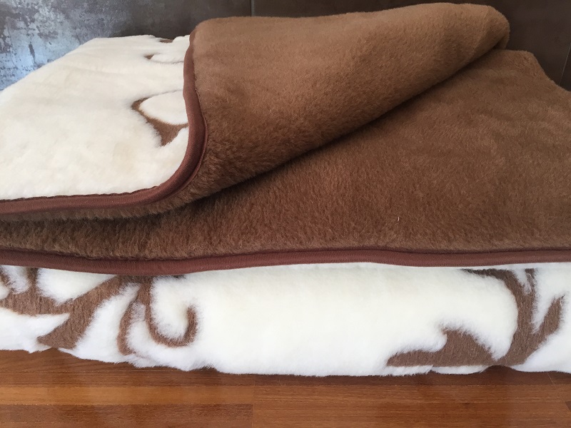 Kołdra z wełny Camel Ciemny + Kaszmir Szlachecki 200x200