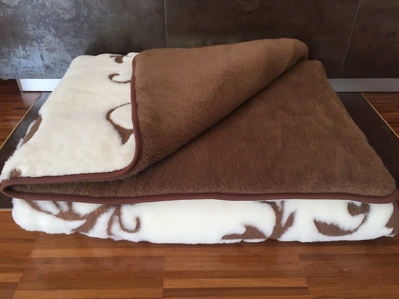 Kołdra z wełny Camel Ciemny + Kaszmir Szlachecki 200x200