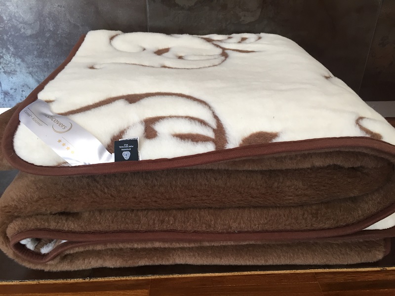 Kołdra z wełny Camel Ciemny + Kaszmir Szlachecki 200x200