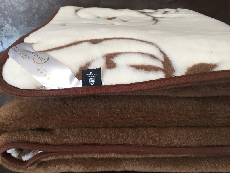 Kołdra z wełny Camel Ciemny + Kaszmir Szlachecki 200x200