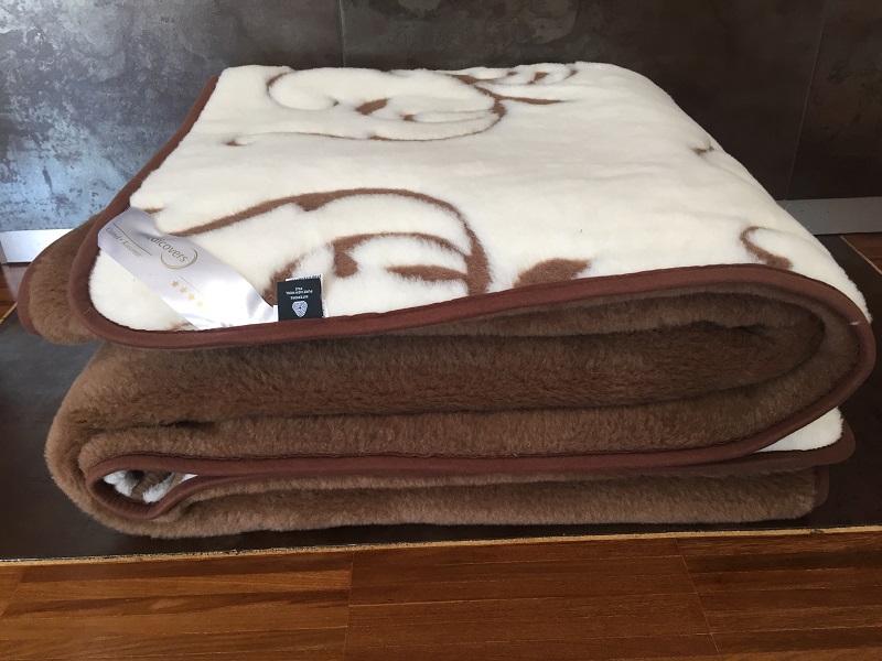 Kołdra z wełny Camel Ciemny + Kaszmir Szlachecki 200x200