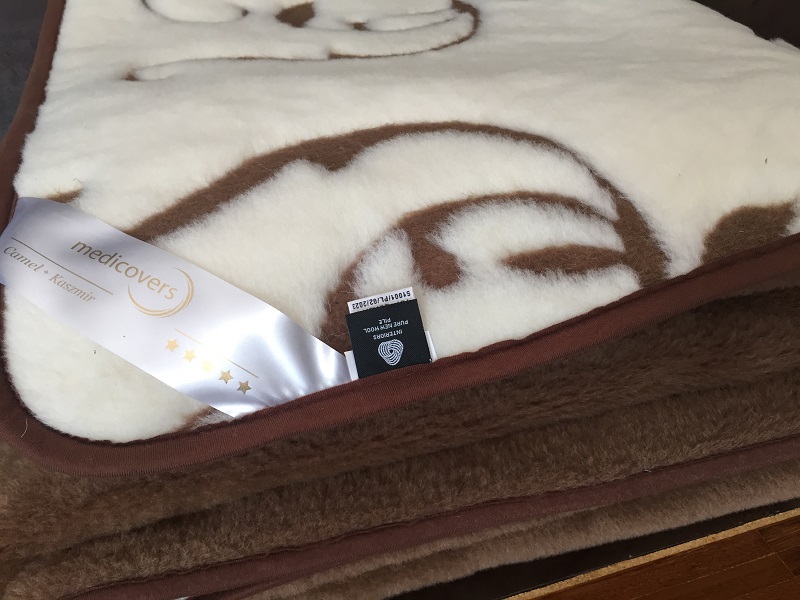 Kołdra z wełny Camel Ciemny + Kaszmir Szlachecki 200x200