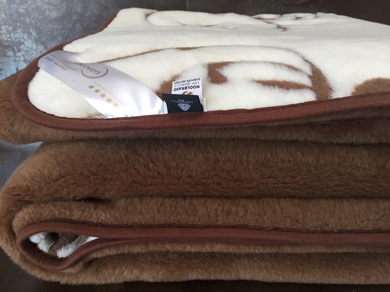 Kołdra z wełny Camel Ciemny + Kaszmir Szlachecki 200x200