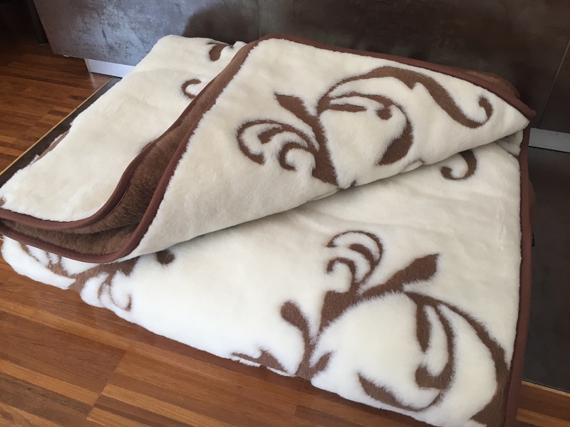 Kołdra z wełny Camel Ciemny + Kaszmir Szlachecki 200x200