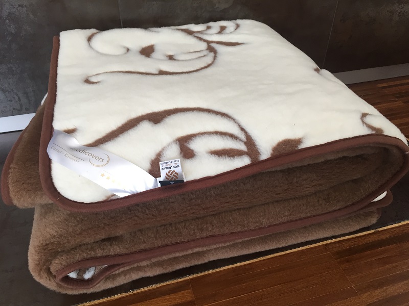 Kołdra z wełny Camel Ciemny + Kaszmir Szlachecki 200x200