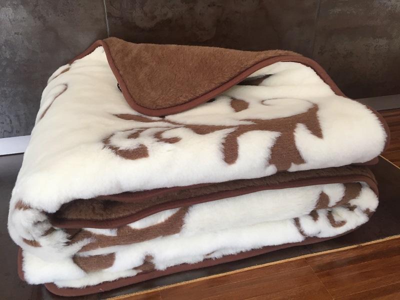 Kołdra z wełny Camel Ciemny + Kaszmir Szlachecki 200x200