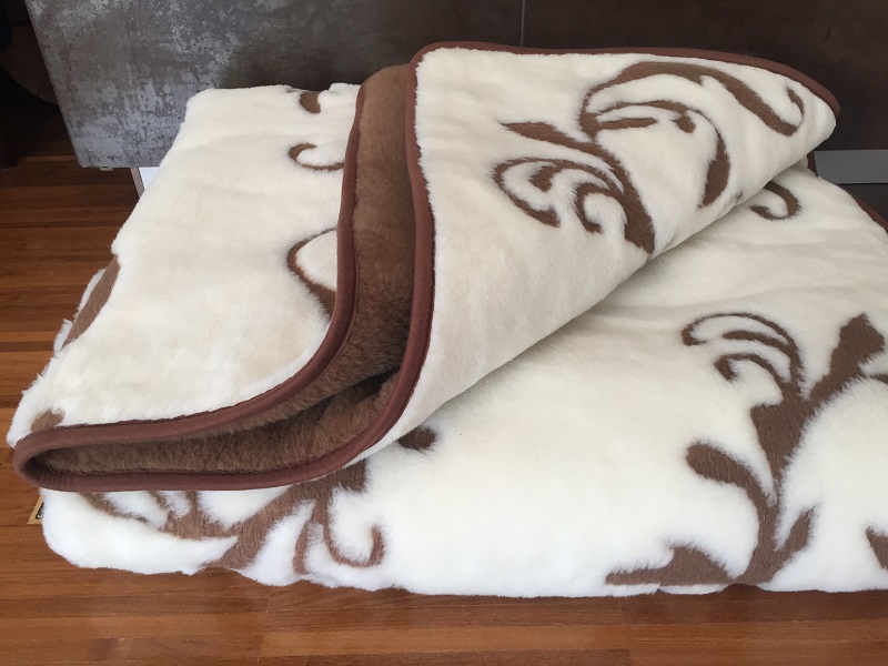 Kołdra z wełny Camel Ciemny + Kaszmir Szlachecki 200x200