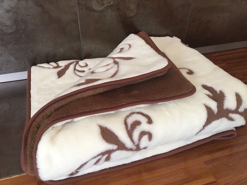 Kołdra z wełny Camel Ciemny + Kaszmir Szlachecki 200x200