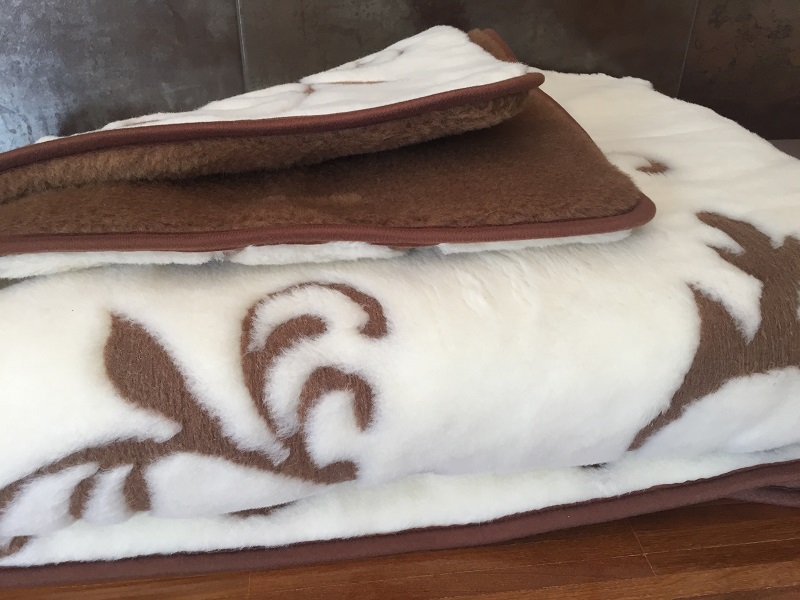 Kołdra z wełny Camel Ciemny + Kaszmir Szlachecki 200x200