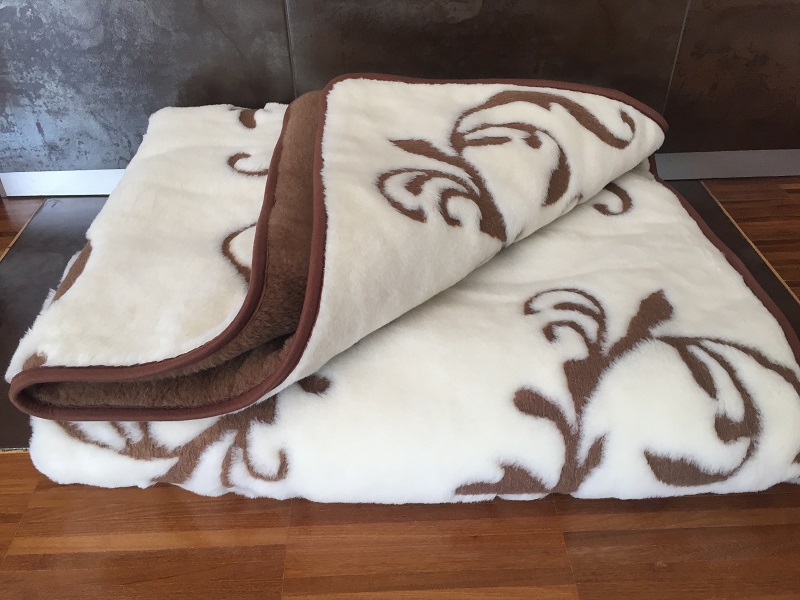 Kołdra z wełny Camel Ciemny + Kaszmir Szlachecki 200x200