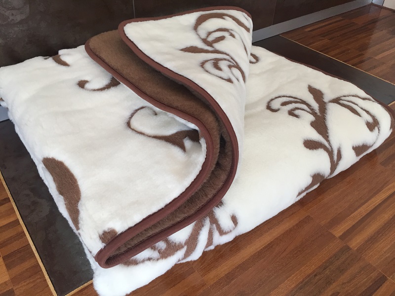 Kołdra z wełny Camel Ciemny + Kaszmir Szlachecki 200x200