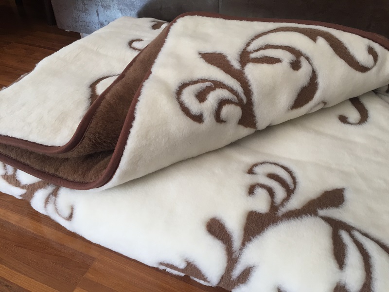 Kołdra z wełny Camel Ciemny + Kaszmir Szlachecki 200x200