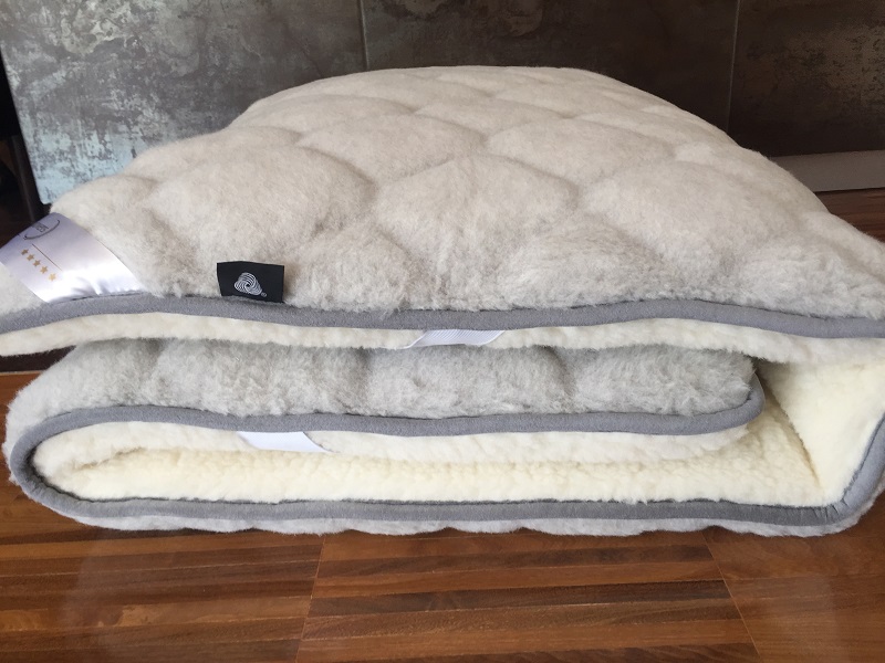 Materac z wełny Alpaki Silver Caro + Merynos Tumbler 200x200