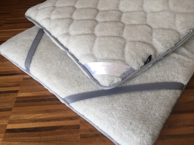 Materac z wełny Alpaki Silver Caro + Alpaka Gładka 120x200