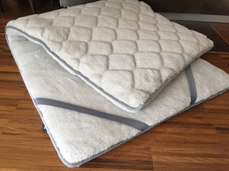 Materac z wełny Alpaki Silver Caro + Alpaka Gładka 120x200