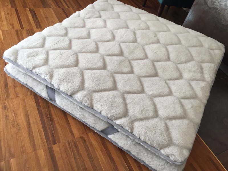Materac z wełny Alpaki Silver Caro + Alpaka Gładka 120x200